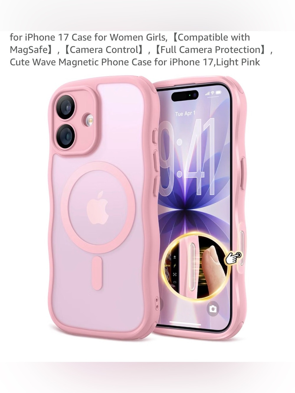 I phone 17 case compatible with magsafe Light pink new